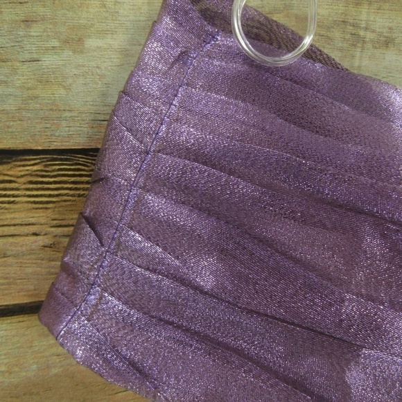 Collective The Label Metallic Purple Off Shoulder Dress 8 - Picture 11 of 16